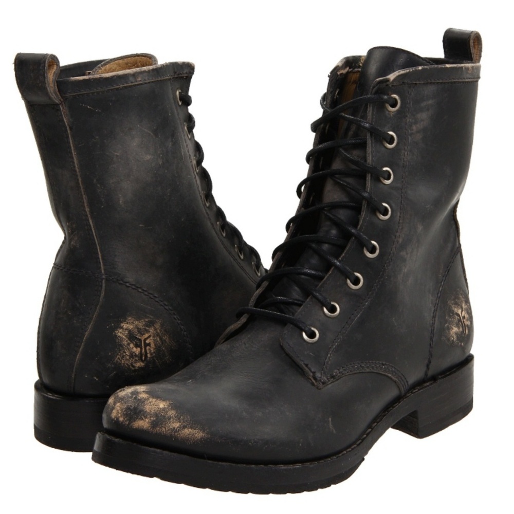 New Frye Veronica Lace up Combat Boot